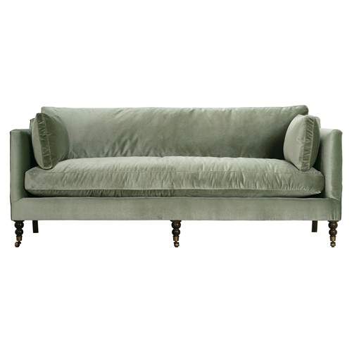 Madeline Sage Green Velvet Sofa