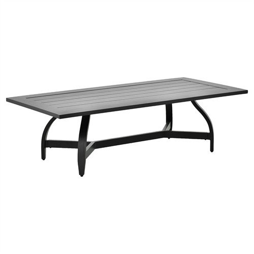 Madelle Modern Classic Black Aluminum Rectangular Outdoor Coffee Table