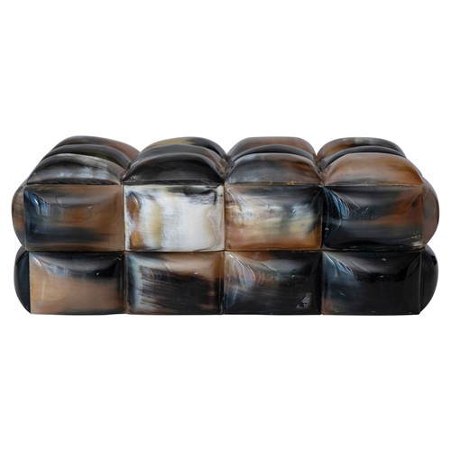 Tellulah Coastal Black Horn Bubble Decorative Box