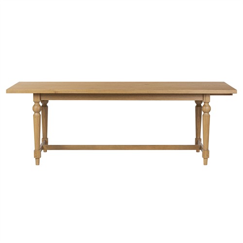 Blaine Updated Traditional Brown Oak Oval Extendable Dining Table - 88-127&quot;