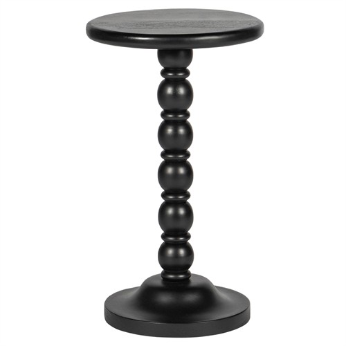 Thomas Updated Traditional Black Wood Spindle Drink Table