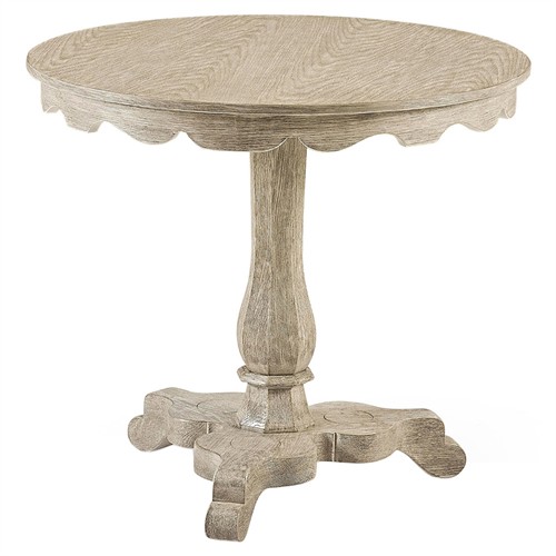 Helena Updated Traditional Grey Oak Round Pedestal Bistro Table - 32&quot;