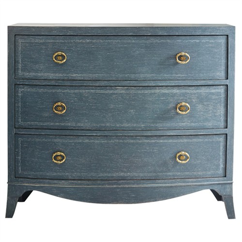 Isabeau Updated Traditional Blue Oak Chest