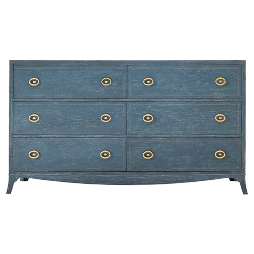 Isabeau Updated Traditional Blue Oak Double Dresser