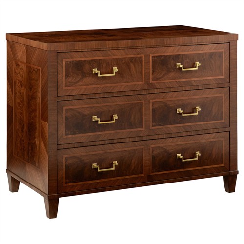 Grayson Updated Traditional Brown Walnut Wood Dresser