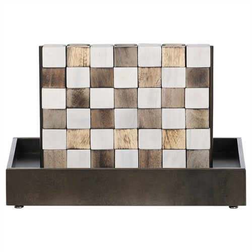 Daltria Rustic Grey Reclaimed Wood Four In A Row Game Set