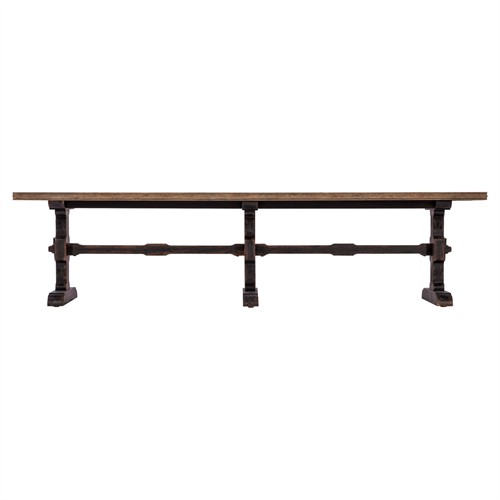 Asher Updated Traditional Brown Oak Rectangular Coffee Table