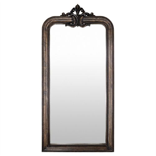 Helix Traditional Antique Dark Brown Mango Wood Full Length Floor Mirror