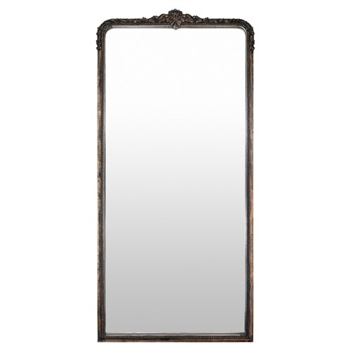 Alessia Traditional Black Mango Wood Full Length Floor Mirror
