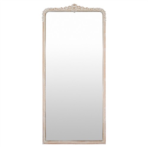 Alessia Traditional White Mango Wood Full Length Floor Mirror