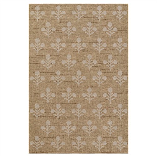Sayden Updated Traditional Beige Floral Patterned Indoor Outdoor Rug - 5&#39;3&quot;x7&#39;