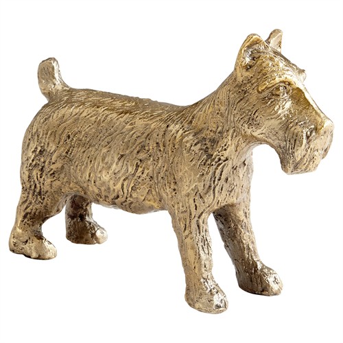 Leon Updated Traditional Aged Brass Iron Scottish Terrier Statue