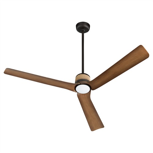Axle Coastal Beach Brown Blades Bronze Iron LED Ceiling Fan - 62&quot;