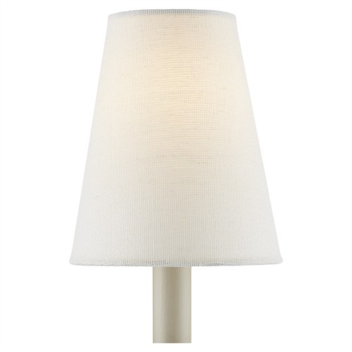 Jodie Coastal Beach Off White Grasscloth Tapered Chandelier Shade