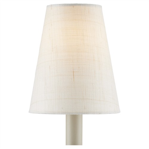 Jodie Coastal Beach Cream Grasscloth Tapered Chandelier Shade