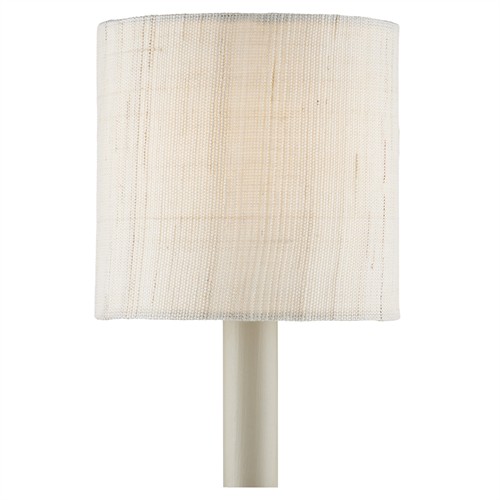 Jodie Coastal Beach Cream Grasscloth Drum Chandelier Shade