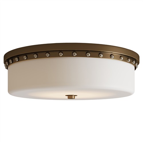 Nyro Updated Traditional Antique Brass Flush Mount