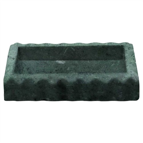 Pigeon and Poodle Proviso Modern Classic Jade Green Fluted Marble Soap Dish