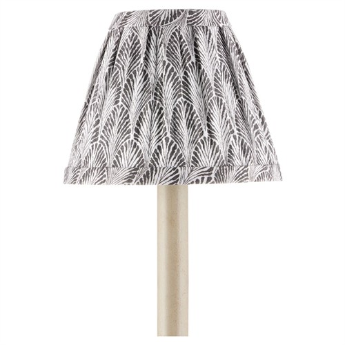 Soleil Traditional Grey Fan Pattern Tapered Chandelier Shade