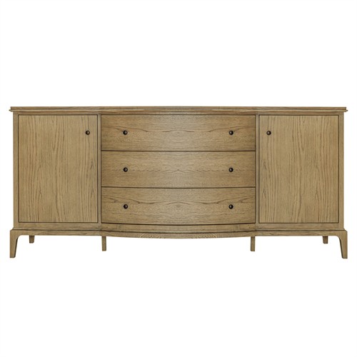 Melanie Updated Traditional Brown Oak Media Cabinet - 79&quot;