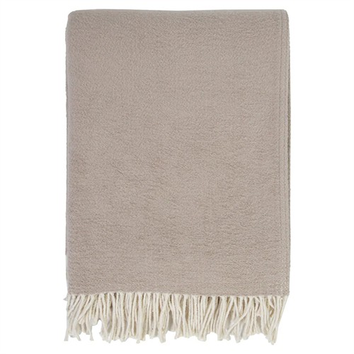 Billie Modern Classic Taupe Cotton Throw Blanket