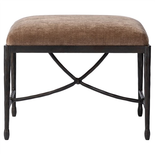 Jane Updated Traditional Altair Mushroom Bronze Iron Rectangular Stool