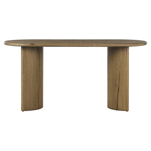 Paris Modern Classic Light Brown Oak Oval Desk