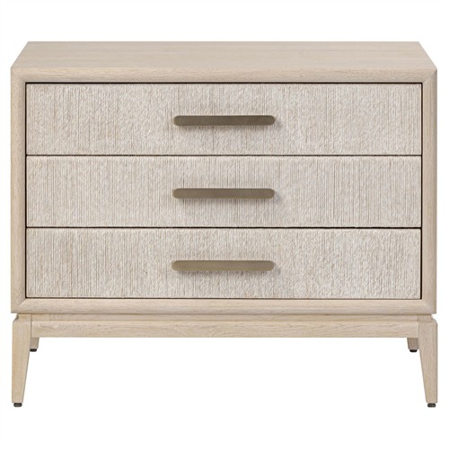 Rosal Modern Classic Light Oak Natural Woven Rush Nightstand