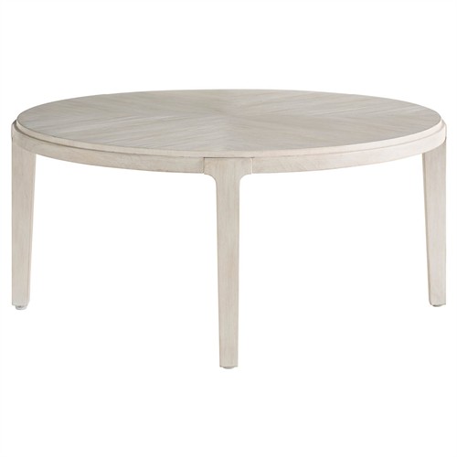 Leith Modern Classic Light Grey Wood Round Coffee Table