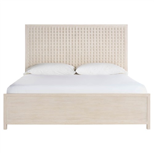 Leith Modern Classic Light Grey Wood Panel Bed - Queen