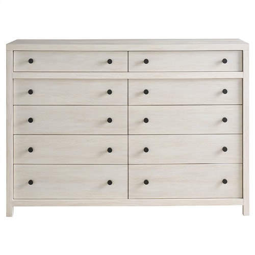 Leith Modern Classic Light Grey Wood Double Dresser