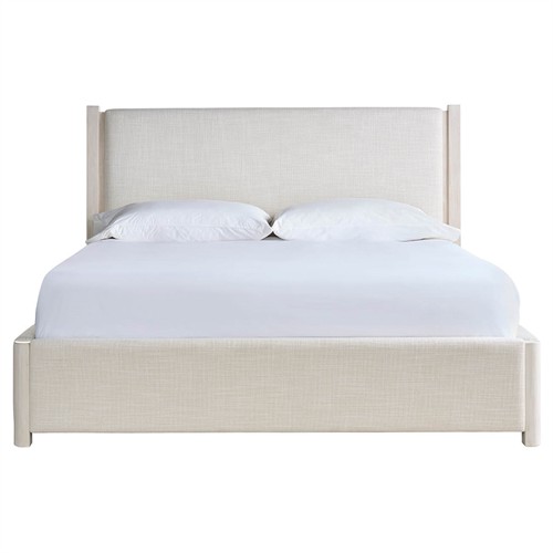 Leith Modern Classic Light Grey Wood Bed - Queen