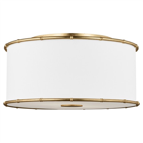 Visual Comfort Studio Aldric Updated Traditional Gild Steel Flush Mount
