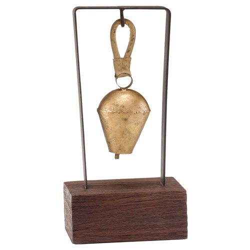 Anderson Updated Traditional Gold Brass Decorative Bell Sculpture