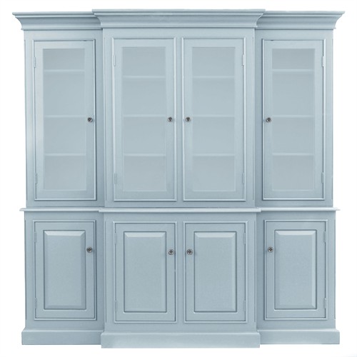 Faith Modern Classic Light Blue Wood Dining Hutch