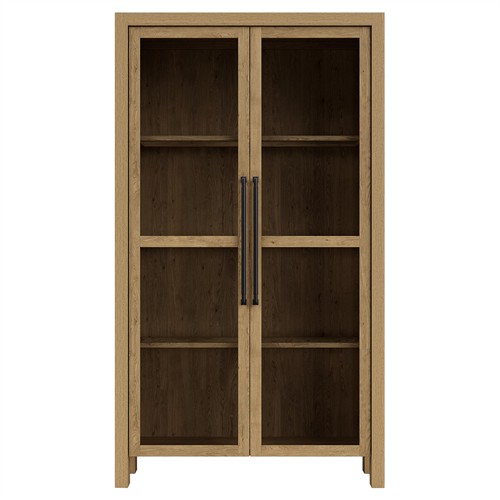 Melanie Modern Classic Brown Oak Display Case