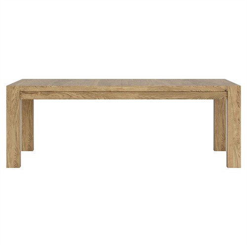 Melanie Modern Classic Brown Oak Rectangular Extendable Dining Table - 84-102&quot;