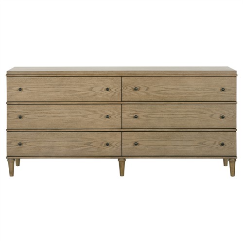 Marlowe Updated Traditional Brown Oak Double Dresser