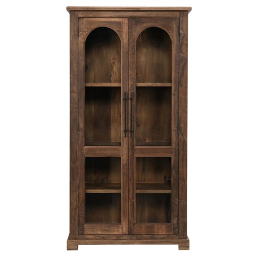 Kiana Rustic Lodge Brown Reclaimed Wood Display Case