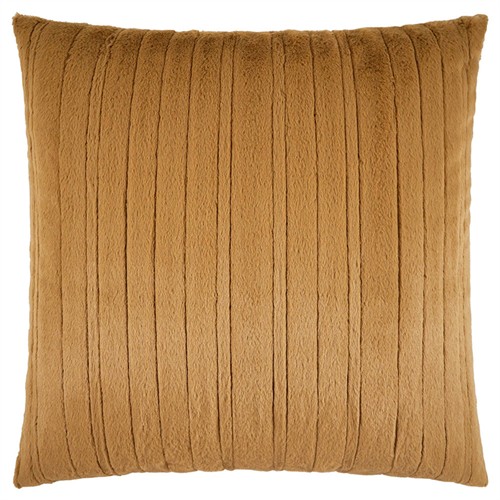 Maxime Modern Classic Nougat Brown Faux Fur Throw Pillow - 22x22