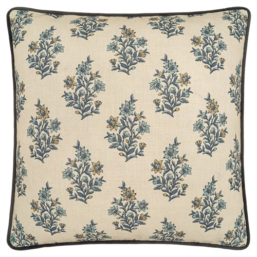 Chauvin Updated Traditional Blue Floral Throw Pillow - 22x22