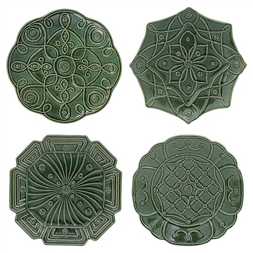Juliska Jardins du Monde French Country Basil Ceramic Salad Plate - Set of 4