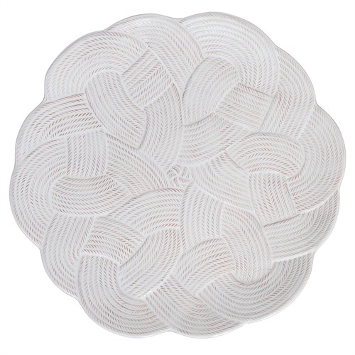 Juliska Le Panier Mystic Knot French Country Whitewash Ceramic Charger Plate