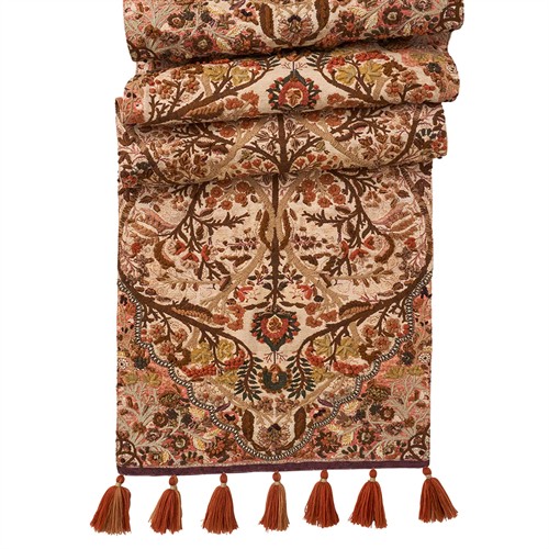 Juliska Willa French Country Amber Embroided Cotton Table Runner