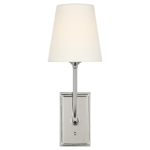 Visual Comfort Hulton Updated Traditional Polished Nickel Cordless Single Armed Sconce