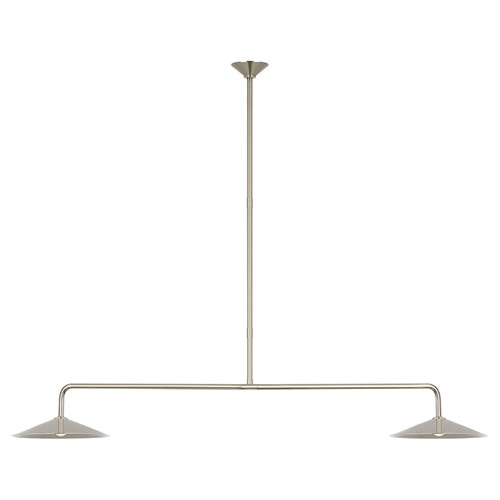 Visual Comfort Ponce Updated Traditional Polished Nickel Linear Pendant
