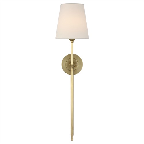 Visual Comfort Bryant Modern Classic Antique Brass Cordless Tail Sconce