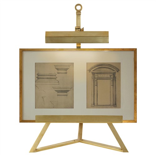 Visual Comfort Estelle Updated Traditional Natural Brass Display Lamp