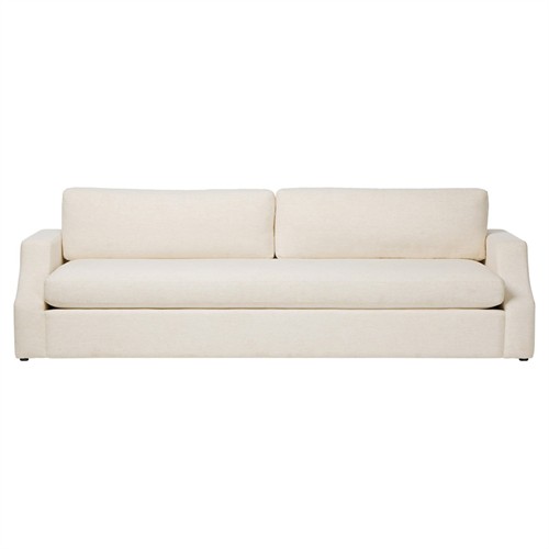 Mila Modern Classic Cream Crypton Sofa - 105&quot;