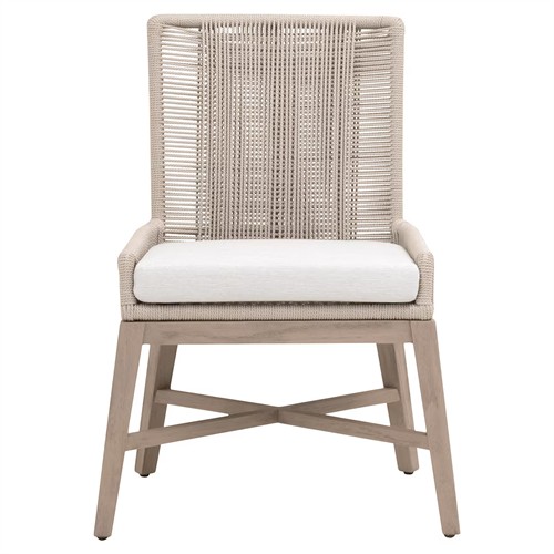 Orla Coastal Cream Performance Outdoor Woven Dining Chair - Set of 2